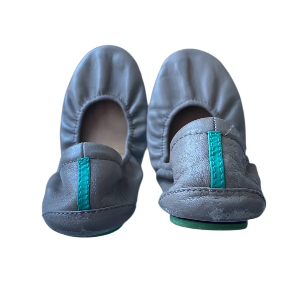 Tieks by Gavrieli Grey Italian Leather Foldable Ballet Flats Size 6 - Picture 4 of 8